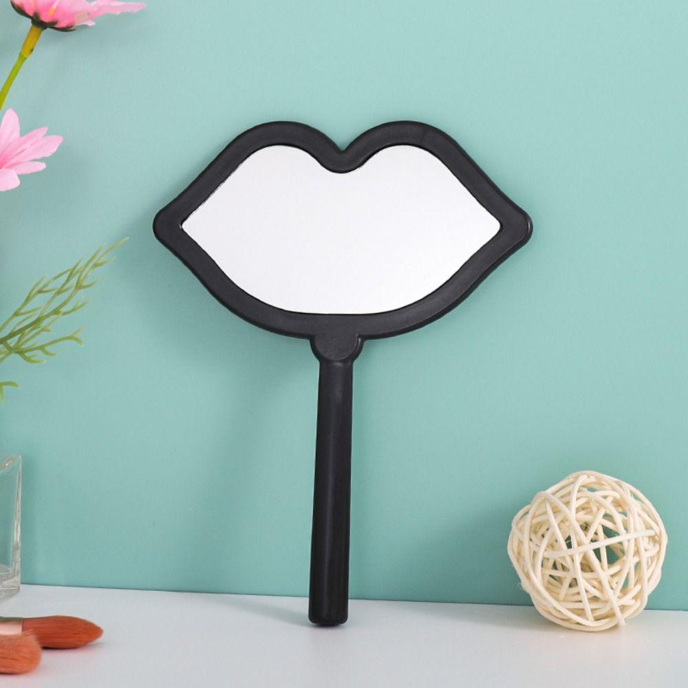 Plastic Handheld Mirror Decorative Portable Mirror Mini Make Up Mirror  Women