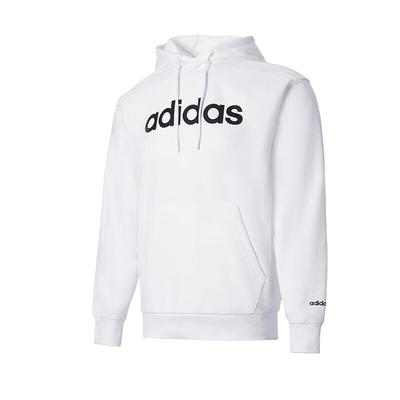 adidas Retro Letter Kapuzenpullover mit Kordelzug Lässiges Langarm-Sweatshirt Herren Sweatshirt Weiß JF3319