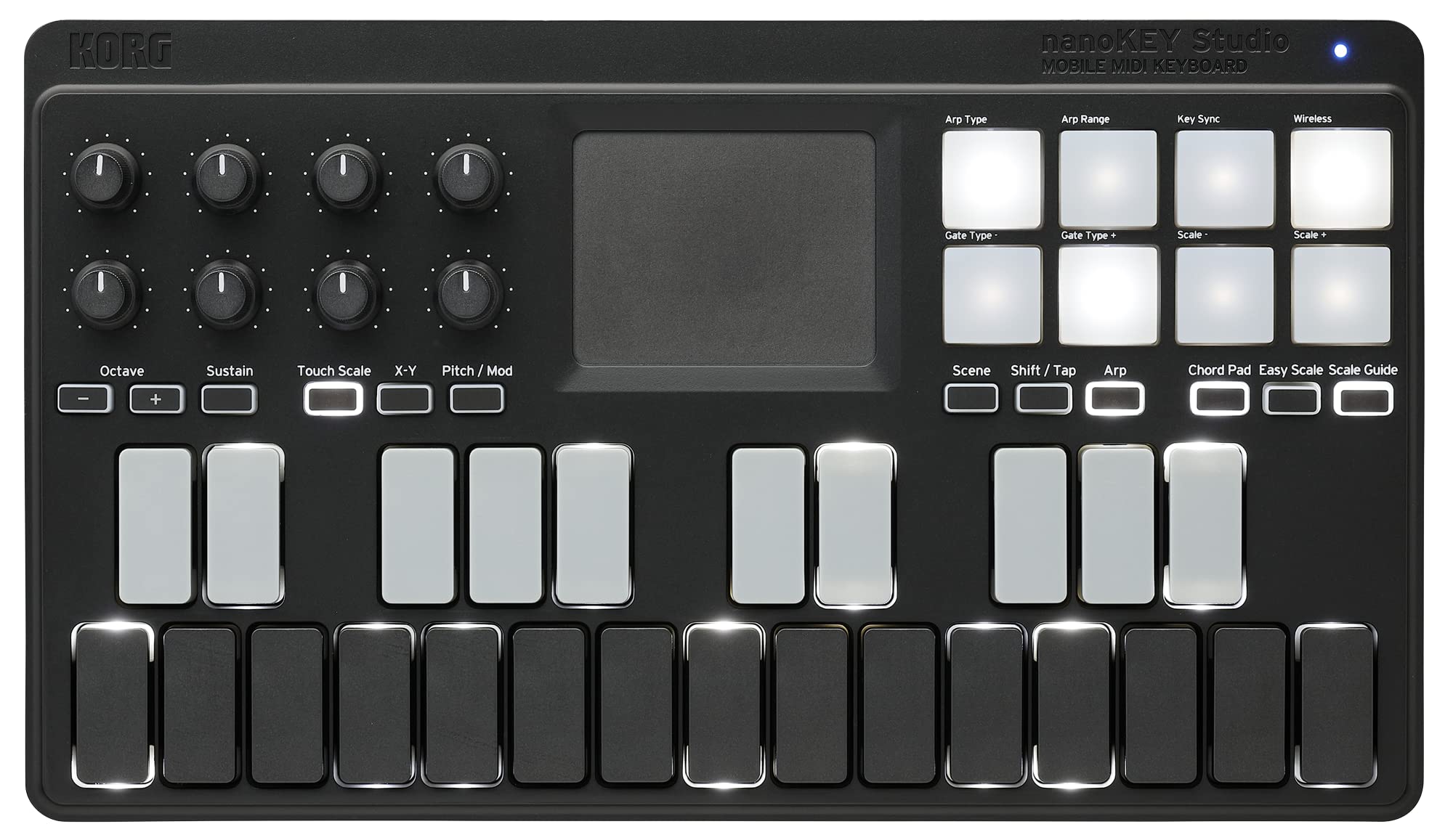 

KORG Classic USBWireless All-in-One Mobile MIDI Keyboard nanoKEY Studio Music Production DTM Формат A4 Компактный дизайн делает его идеальным для переноски