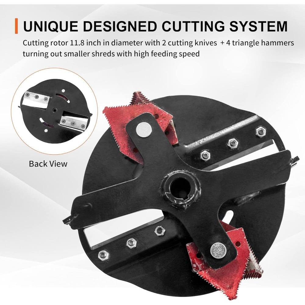 Mini Wood Chipper Shredder Mulcher Heavy Duty 7 HP 212cc Gas Powered Engine 3" Inch Max Wood