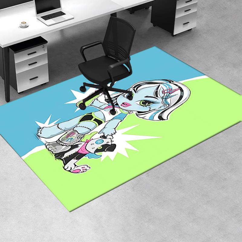 Monster High Meerjungfrau Stuhlmatte Fantasy Heimdekoration, Sofateppich, Büroteppich Geschenk für Schlafzimmer, Wohnzimmer, Verschiedene Räume
