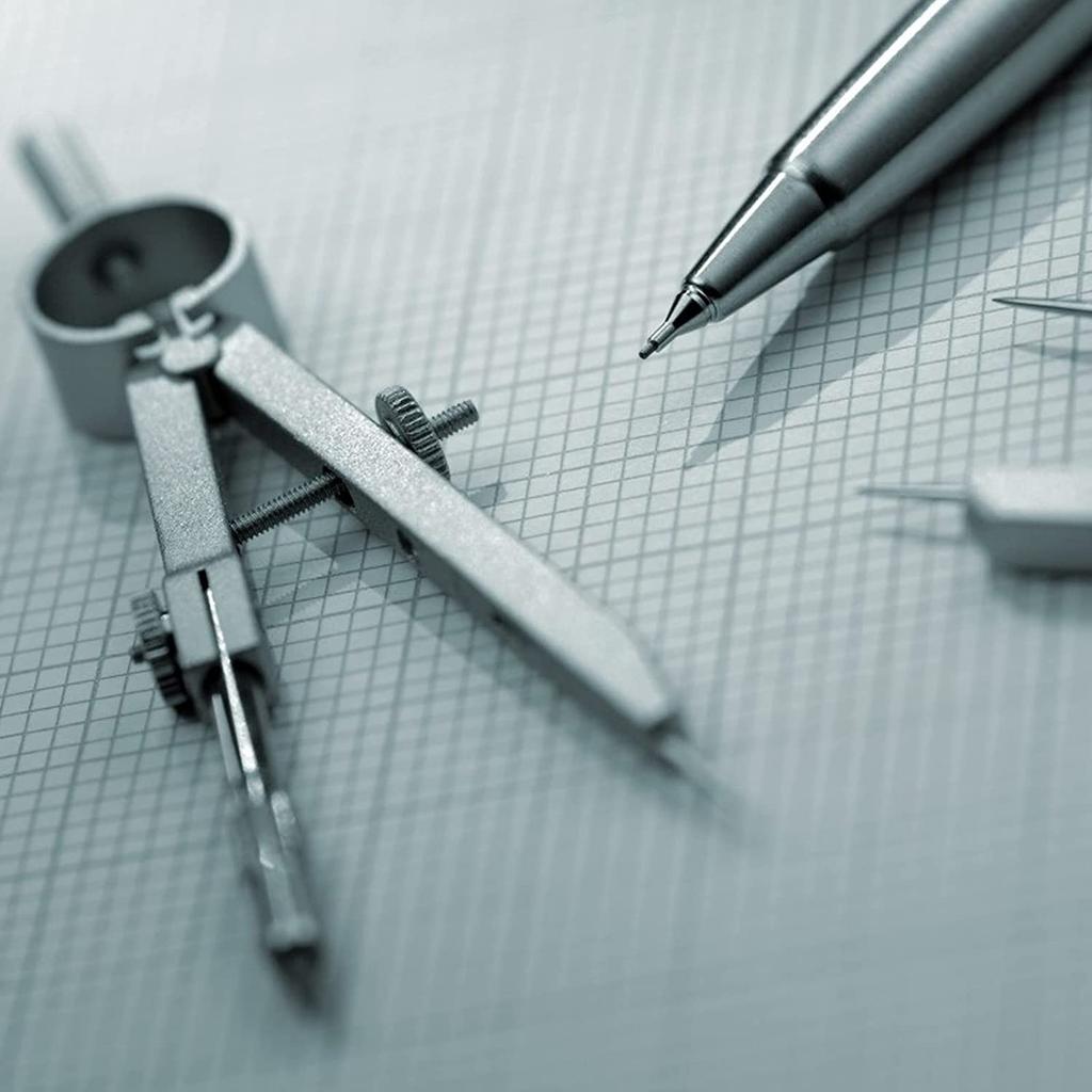 13 ST Geometri Precisionsteckningsverktyg Metallgeometriset Kit Set Matematiskt Passare Teckningsverktyg för Barn Ingenjörer Studenter Snabb Leverans