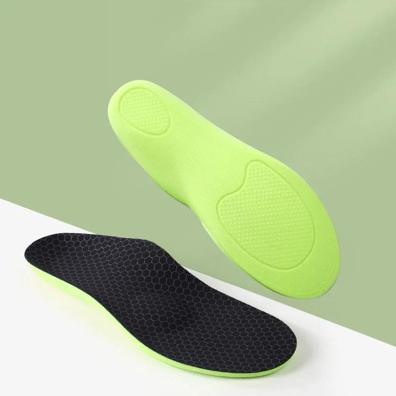 Fashion 2pc Sport Insoles Unisex Arch Support Orthotic Insoles Breathable Deodorant High Elastic Shock Absorption Cushion Soft Shoe Pads