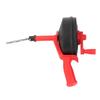 Drain Auger Manganese Steel Spring Multipurpose Plumbing Pipe Unblocker Clog Remover for Kitchen Bathroom Red 5m