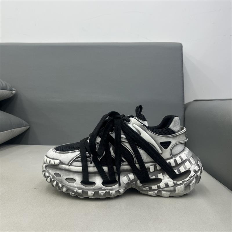 Sommer neue dicke Sohle bequeme und atmungsaktive Netz-High-Top-Dad-Schuhe dl