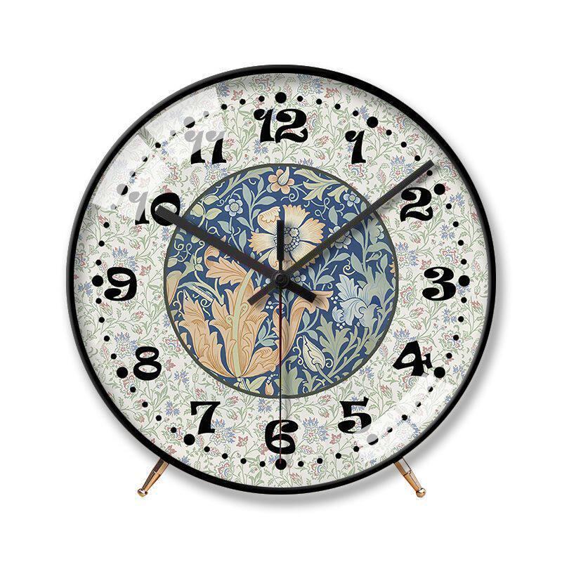 

Французские Цветочные Настольные Часы в Античном Стиле - Бесшумный Ретро-Дизайн для Гостиной и Столовой 6-inch (15cm) Black Case + Black Hands