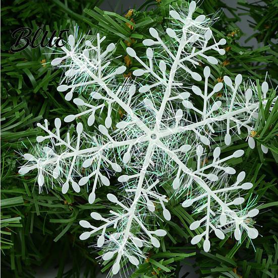 Festival Decorative Hanging Foil Tinsel Snowflake Ornament Pcs Christmas Ornaments 30 White Glitter Artificial Snowflakes