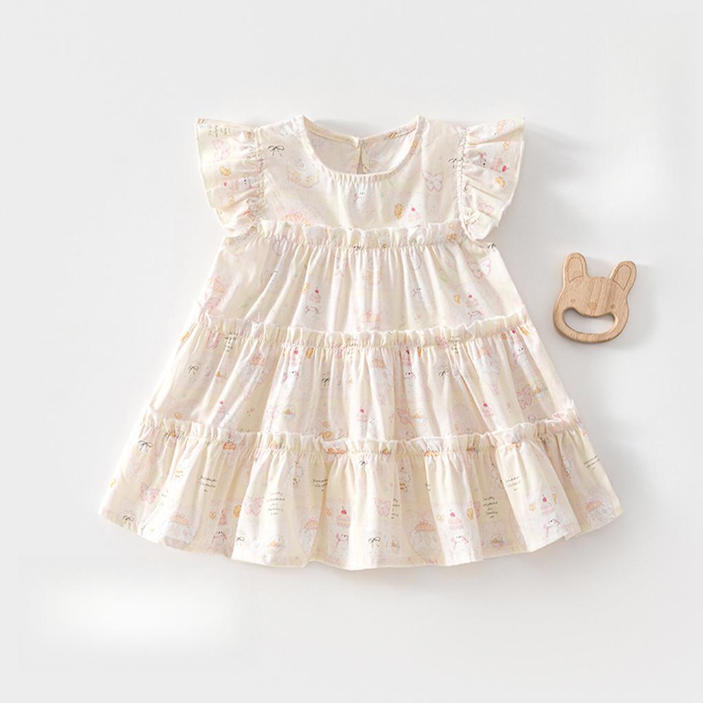 Baby And Toddler Girl'S Dress Summer Thin Floral Princess Style Sweet Dress Baby Clothing For Going Out
