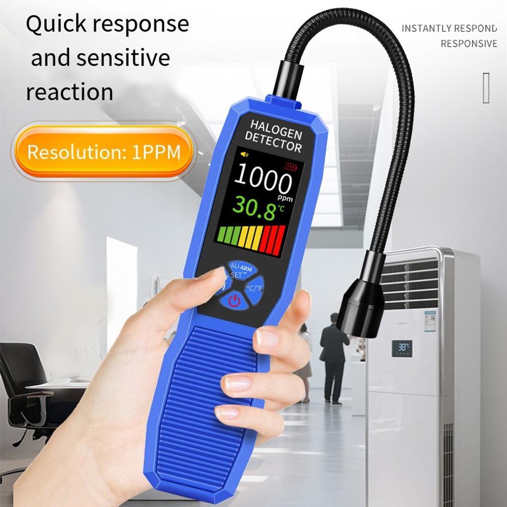 TM618 Refrigerant Detector Refrigerant Halogen Leak Detector High Sensitivity Air Conditioning Leak Gas Leak Detection Tool