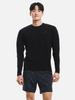 BARREL Men'S Relaxed Fit Crack Color Block Rash Guard Black (B6Smwrg101Blk)