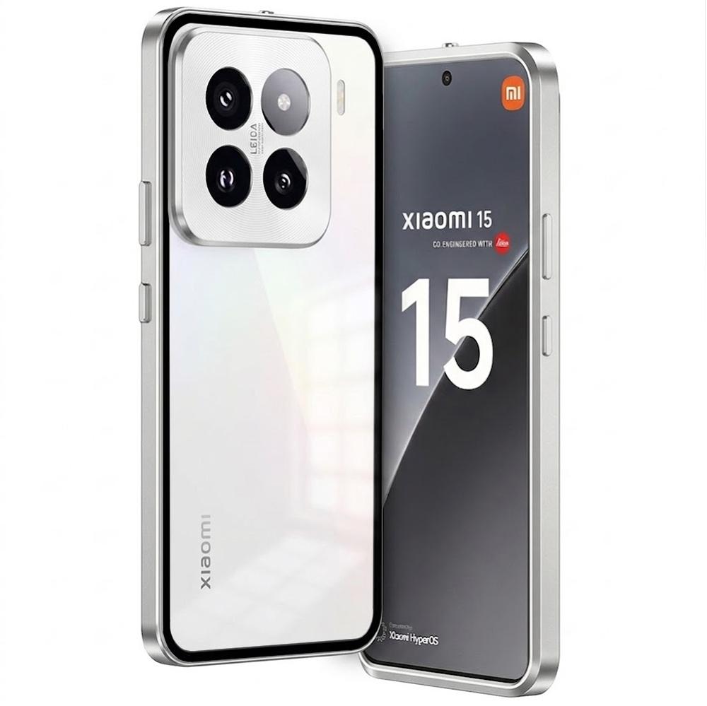 Case for Xiaomi 15, Frame Case, Silver