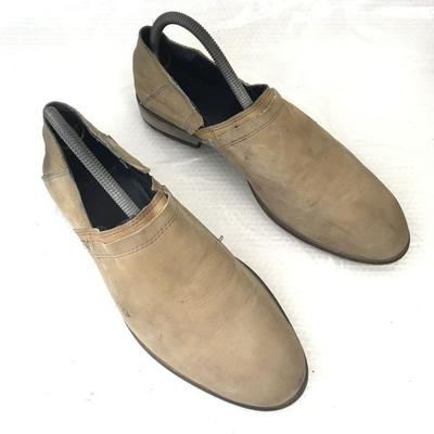 Tornado Mart Steekwerk Sabot Sandalen Leer Slip-on Schoenen S 24.5 25.5 Bruine Sneakers Sportschoenen(GEBRUIKT)