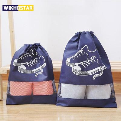 Sac à chaussures étanche pour voyage, 1 pièce, sac de rangement de chaussures Portable, fourre-tout Non tissé, sac de toilette à cordon de serrage, étui d'emballage de vêtements de voyage