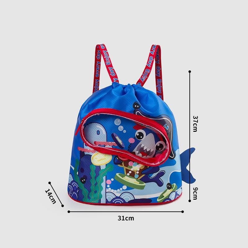 Cartoon-Schwimmtasche, wasserdicht, für Kinder und Frauen, nasse und trockene Kleidung mit Schuhen, Schutzbrille, Aufbewahrungstasche, Kinder-Wassersport-Rucksack
