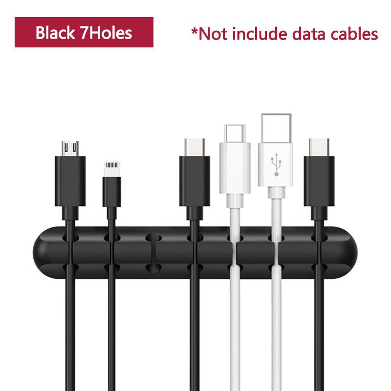 WV Silicone USB Cable Organizer Cable Winder Desktop Tidy Management Clips Cable Holder for Mouse Headphone Wire Organizer