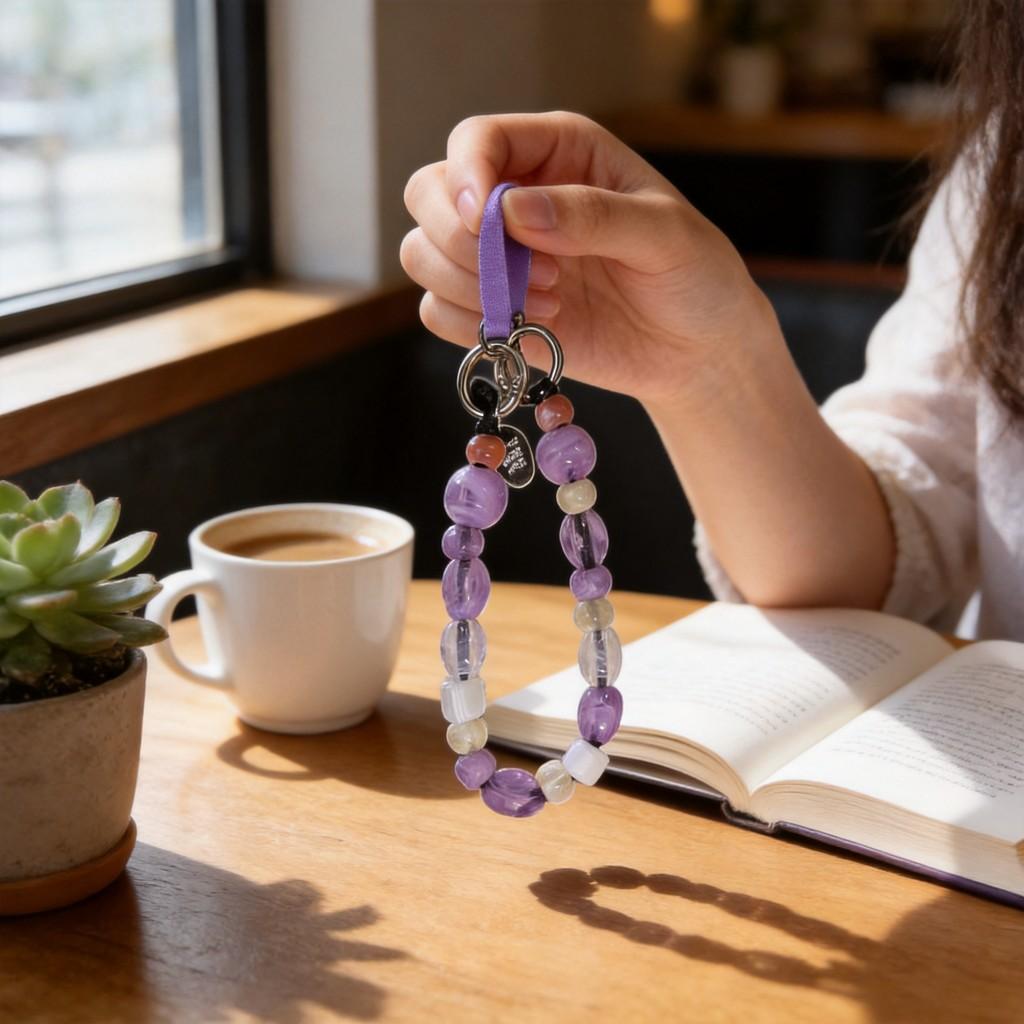 Color Beaded Phone Lanyard With Handcrafted Pvc Cord For Women And Men