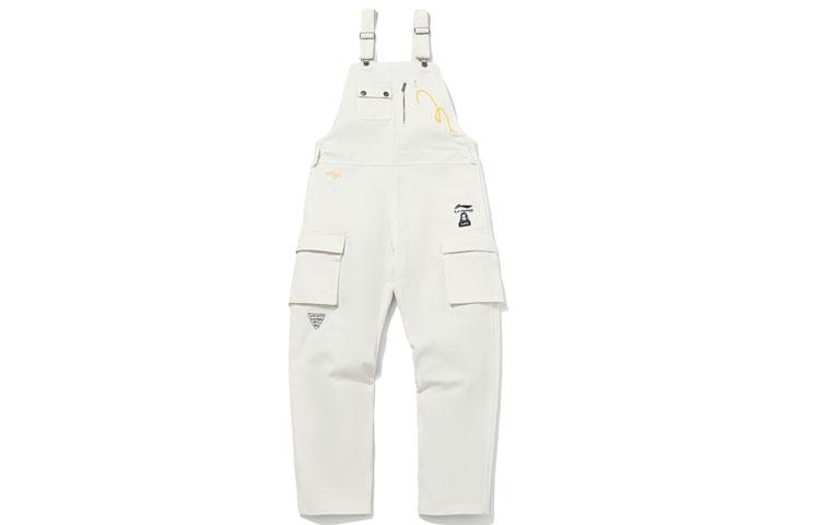 Li Ning X Girl Sports Fashion Collection Overalls Women s White Moderate Overalls AKXQ454-1 L