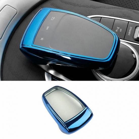 ABS Blue Central Console Multimedia Cover Trim 1X Fit For Benz C-Class 2015-2018