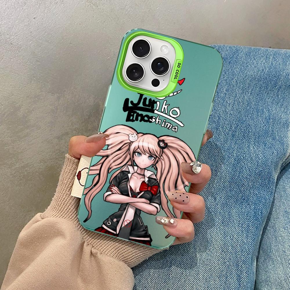 Danganronpa Junko Enoshima Monokuma Phone Case For IPhone 16 15 14 13 12 11 Pro Max X XR XSMAX 8 Matte Shockproof Back Cover