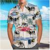 Summer Hawaiian Shirt Men's Fashion Digital Printing Short Sleeve One Hong Kong Trendy