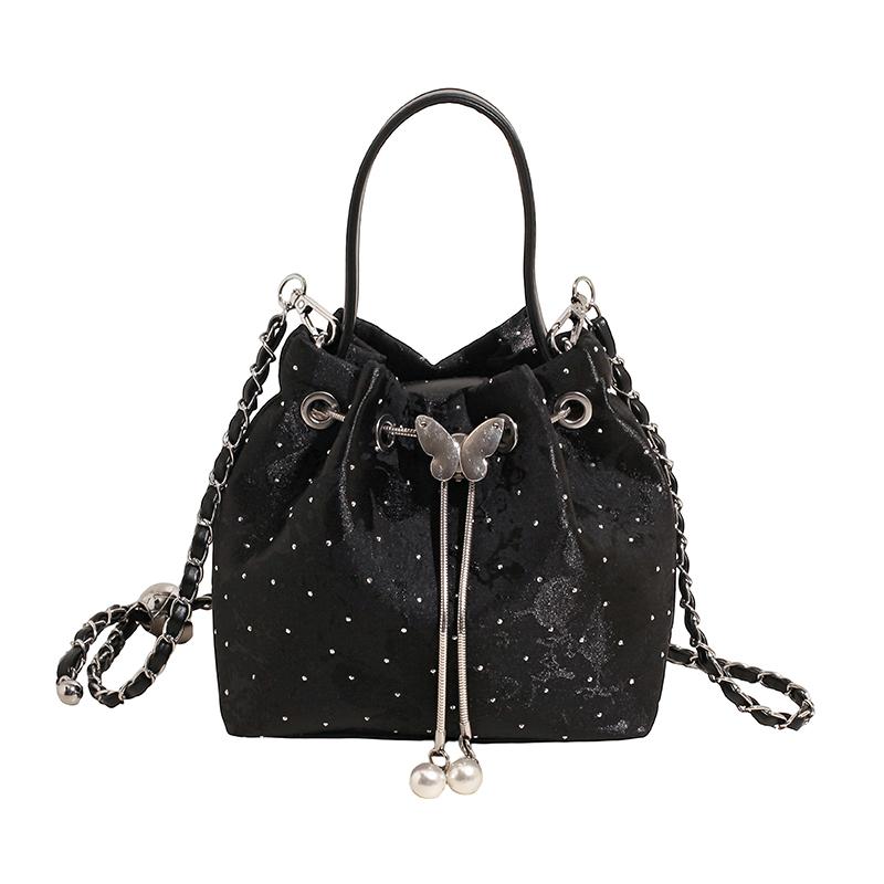 Oxford String Simple Bucket Bow CHAINS Exquisite Bags for Women 2026 New Solid Color High Quality Commute Women's Handbags