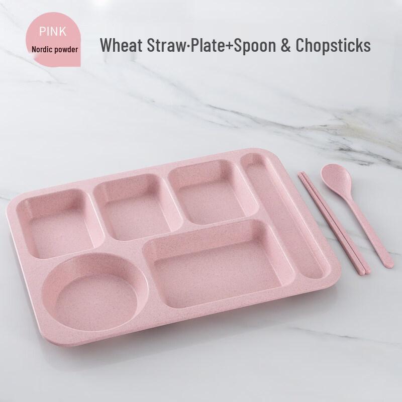 Wheat Straw Divided Meal Plate Set