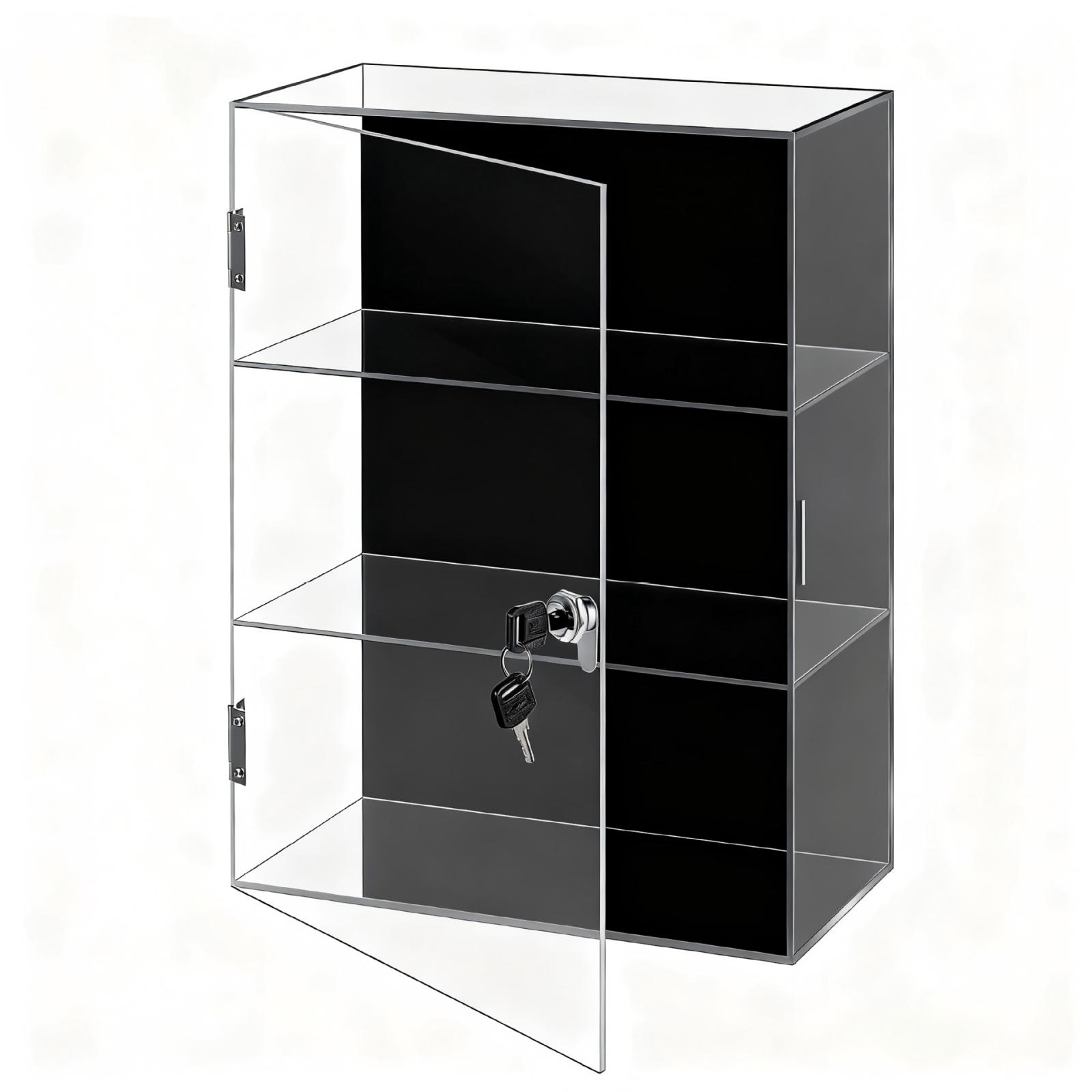 Lockable Acrylic Display Case Clear with