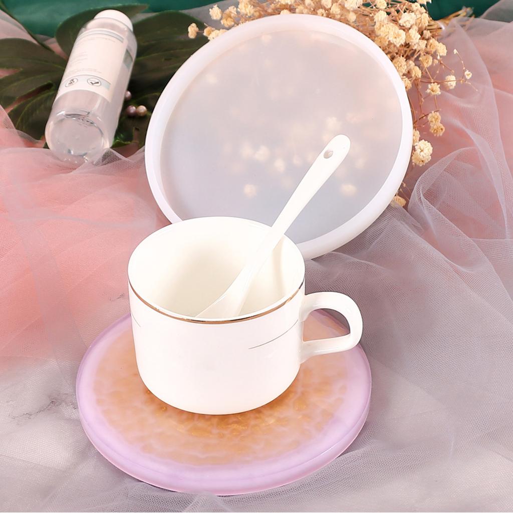 Round Resins Tray Moulds for Epoxy Resins Jewelry Tray Candle Holders Gypsum Silicones Moulds for Home Decoration