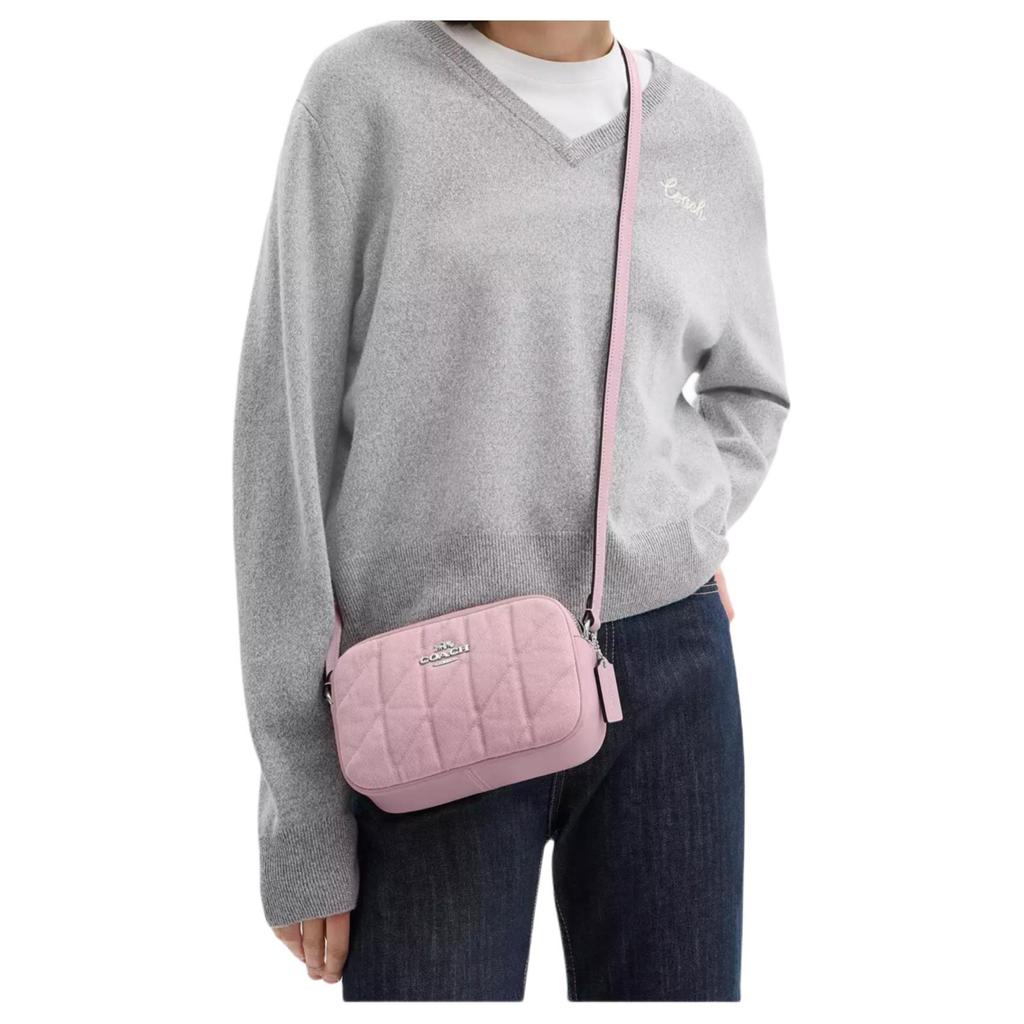 Coach Logo Denim Small Shoulder Crossbody Bag Women Bags Pink CBR08-SVY2V