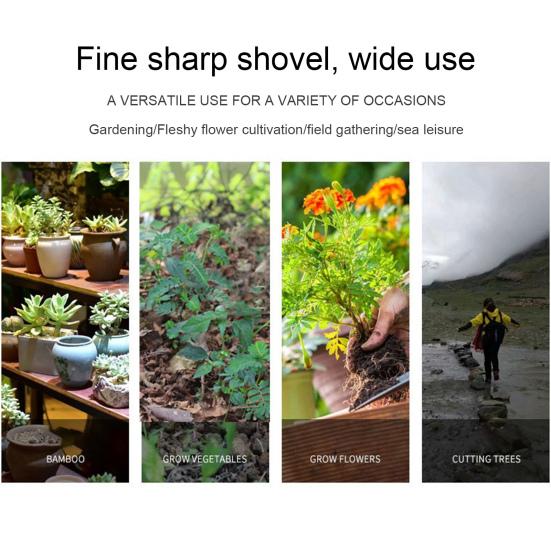 Gardening Leaf Rake Metal Handheld Trowel Dual Use Hoe with Ergonomic Handle Gardening Tool for Lawn Field Soil Loosening Digging