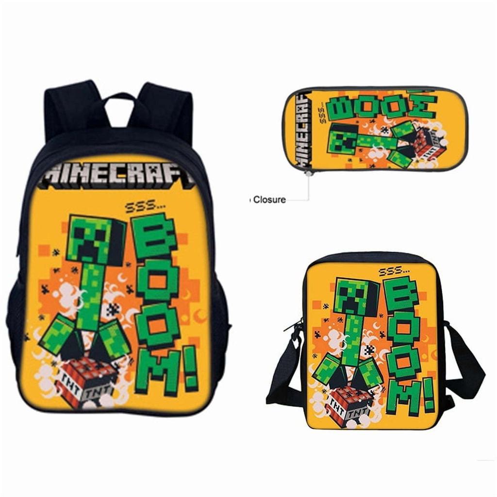 Student Schoolbag Cartoon Backpack Set 3D Digital Printing Backpack