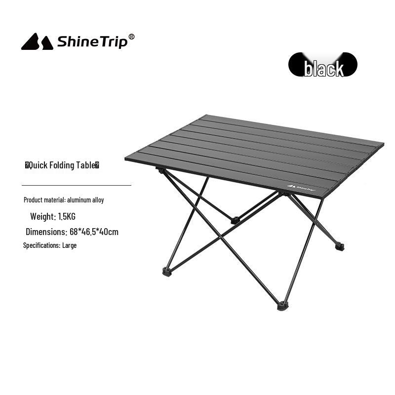 Compact Aluminum Folding Camping Table - Lightweight & Easy to Store for Outdoor Barbecue, Picnic, or Fishing.