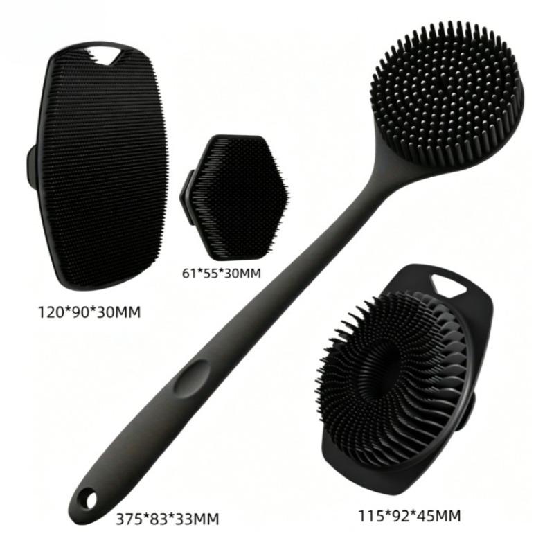 Set 1-4 Pezzi Spugna Corpo in Silicone Spazzola Esfoliante Morbida per Viso Massaggio Doccia Delicato e Pulizia della Pelle Accessori da Bagno