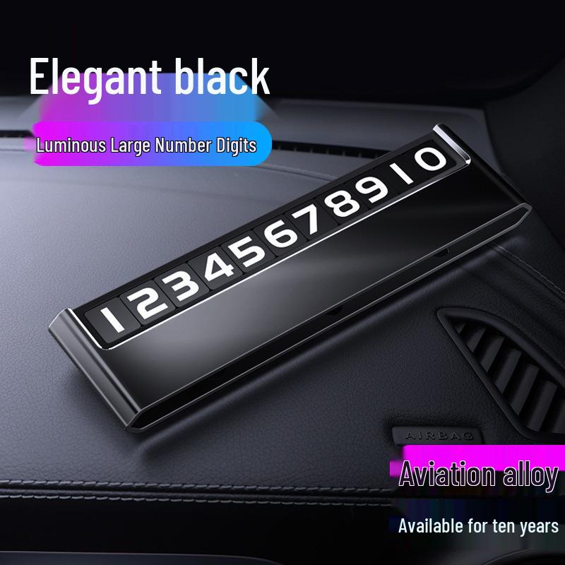 Creative Luminous Temporary Car Parking Sign with Movable Phone Code and Numbers