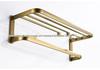 European Retro Copper Bathroom Shelf and Towel Rack in Antique Style