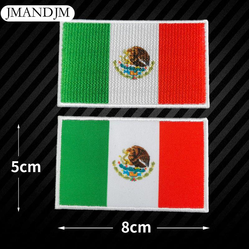 5 Stück Weltflagge Stickerei Stoffaufkleber Armband Klettverschluss DIY Aufnäher Stickerei Stoffaufkleber