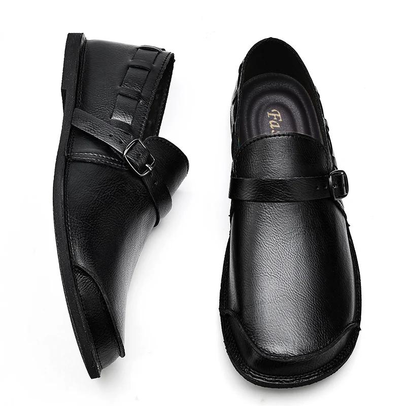 Retro Style Men Loafers Genuine Leather Casual Shoes Handmade Breathable Mens Driving Shoes Comfort Man Slip on Flats