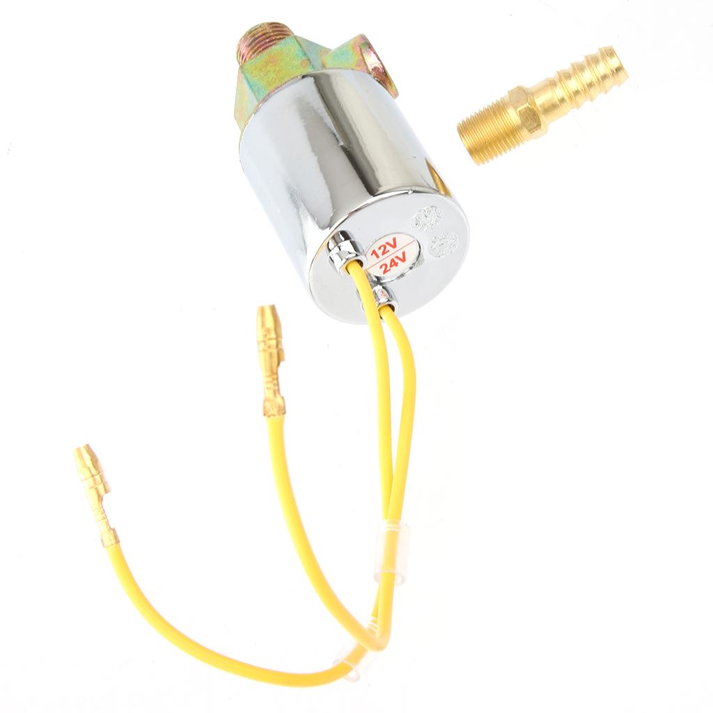 Electric Air Solenoid Valve All Metal 12V 24V 1/4 Inch Fitting for Heavy Duty Vehicle Air Systems