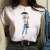 Sommer Urbanes Mädchen Übergröße Rundhals Bedruckt Cartoon Locker Baumwolle Kurzarm Oberteil T-Shirts Damen