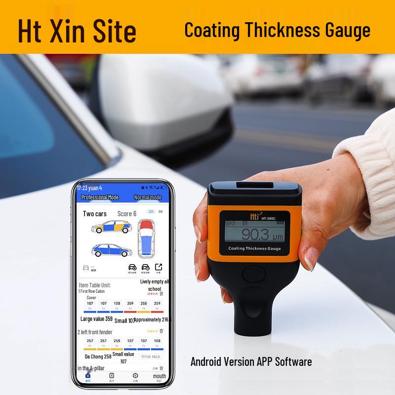XinSITe HTI High-Precision Bluetooth Paint Thickness Gauge for Cars
