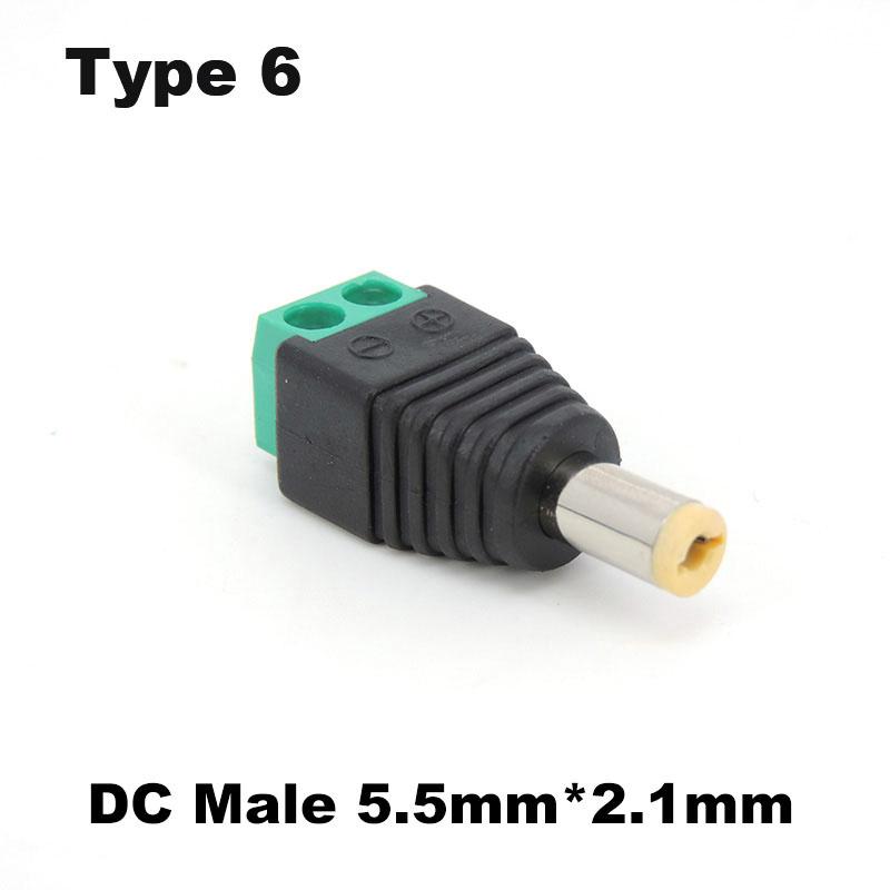 

Гніздо постійного струму Гніздо постійного струму 5,5 x 2,1 мм 5,5*2,5 мм 3,5*1,35 мм 5,5 мм x 2,5 мм Роз’єм адаптера живлення Світлодіодна стрічка type 6