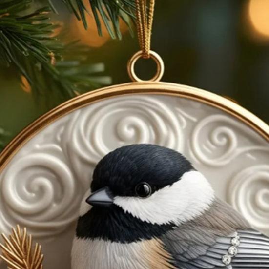Ornamenti per Uccelli in Acrilico Decorazione da Appendere in Auto Albero di Natale Specchietto Retrovisore Decorazione Regalo Artigianale per Amanti degli Uccelli