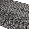 MICHIKO LONDON INNER MONGOLIA Wool 168cm X Glen Black and White Scarf, Gift, Present, Size Approx. 31cm, Approx. 8cm, MKM-003, Plaid,