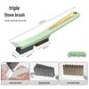 Multifunctional Kitchen Stove Gap Cleaning Brush with Long Handle & Steel Wire for Stain Removal