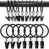 10 Stück Gardinenhaken Aufhängeclips Metallclip Rostfreie Gardinenstangen Halter Aufhänger Geteilte Gardinenringe Schnallen Ösen Tüllen