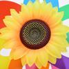 Colorful Garland Sun Flower Windmill Waterproof Outdoor Garden Decoration Site Layout Pinwheels
