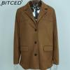 BITCED Spring Ladies' Vintage-Inspired Loose-Fit Pocket Suede Long-Sleeved Blazer