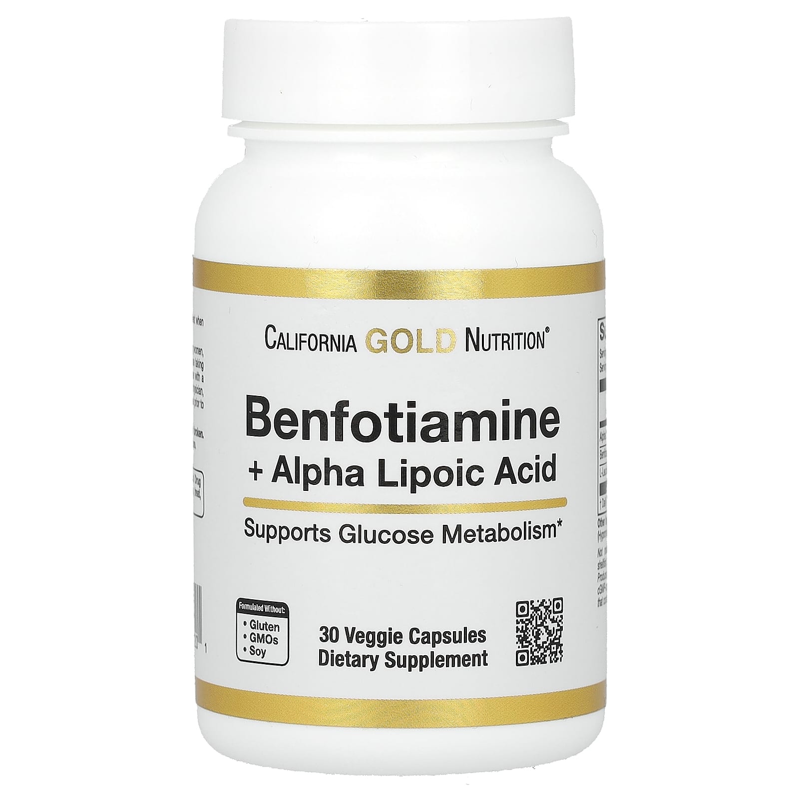 

Benfotiamine + Alpha Lipoic Acid & L-Leucine, 30 Veggie Caps