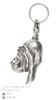 Bloodhound, St. Hubert Hound, Sleuth-hound - Silver-plated dog pendant, handbag decoration, backpack pendant by Art-Dog brand