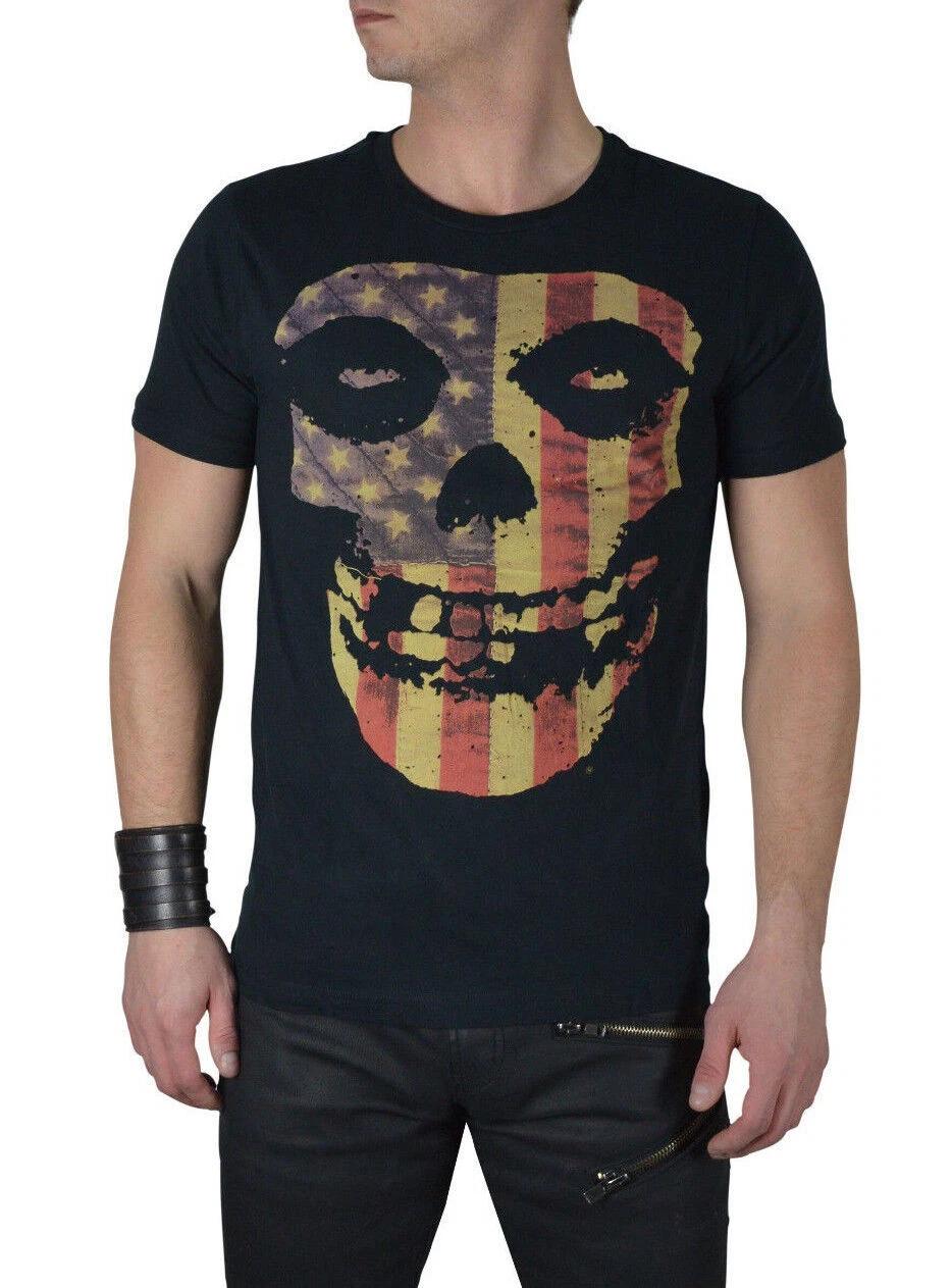 Unisex Adult Casual Graphic IRON FIST MISFITS FLAG SKULL T SHIRT OF... XL